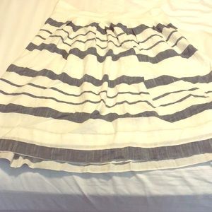 GH Bass& Co Cream Skirt with Strips
